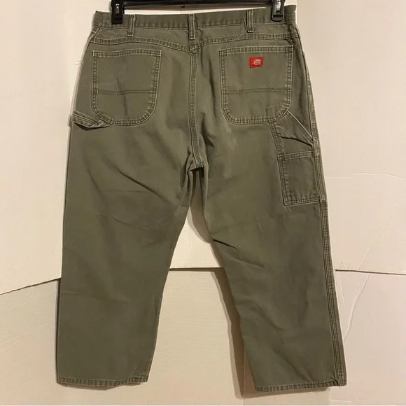 Dickies Denim Carpenter Pants Army Green 40X30 - Picture 2 of 11